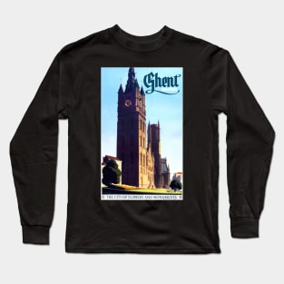 Ghent Belgium "The City of Flowers and Monuments" Belgium, C. 1935 Long Sleeve T-Shirt